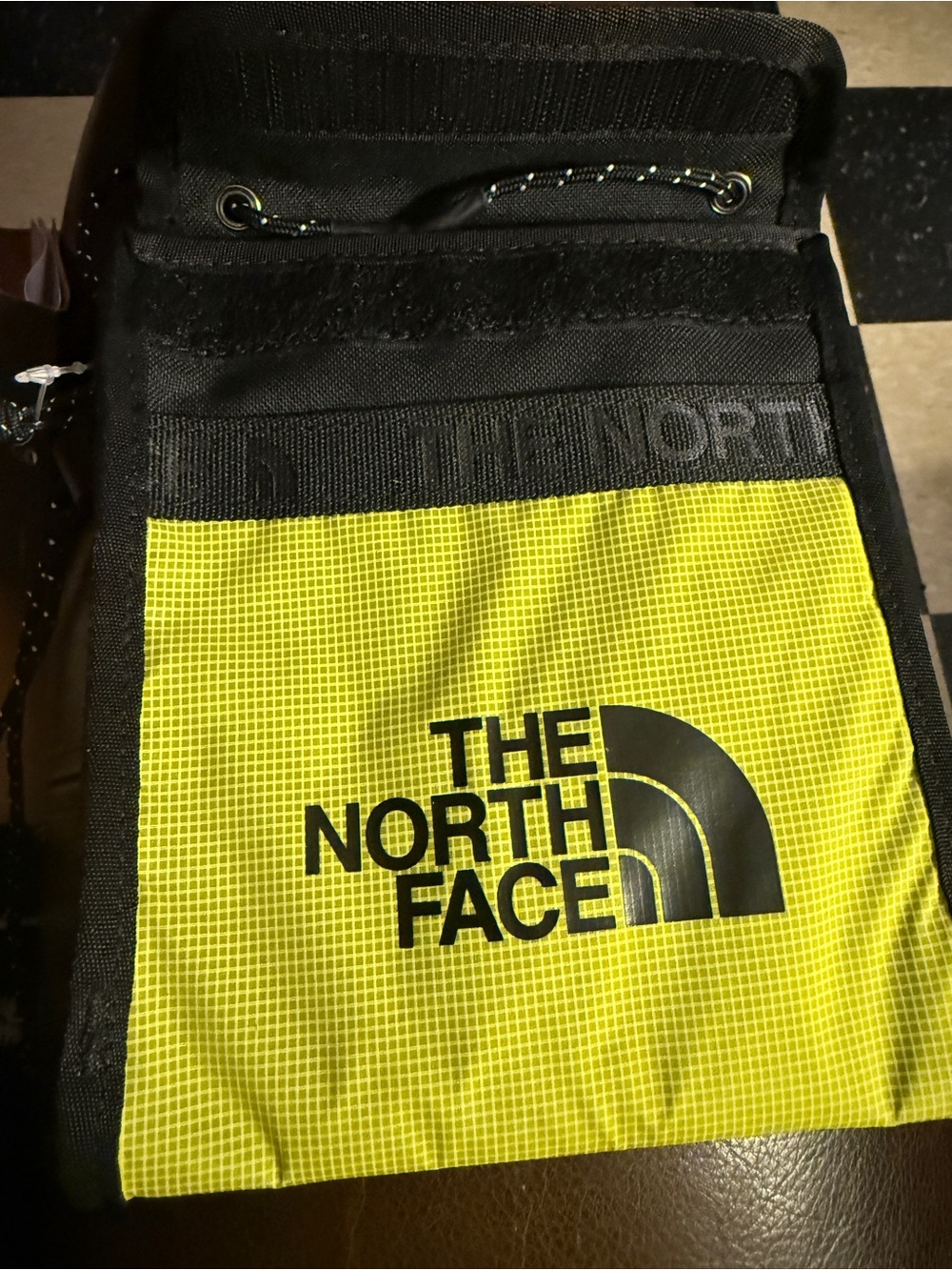 The North Face Black and Yellow Men’s Belt Bag with Logo